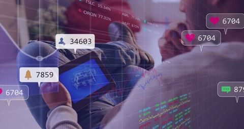 Business Professional Analyzing 3D Model with Real-time Data Overlays