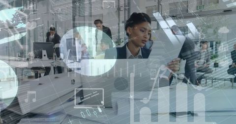 Business Analyzer Futuristic Data Finance Digital Office Concept - Download Free Stock Images Pikwizard.com