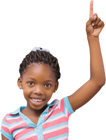 Happy African American Child Pointing Up on Transparent Background - Download Free Stock Videos Pikwizard.com