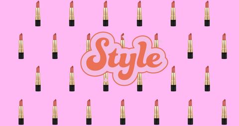 Lipstick Variety on Pink Background With Style Typography - Download Free Stock Images Pikwizard.com
