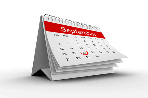 transparent september calendar with focus on date highlight - Download Free Stock Videos Pikwizard.com