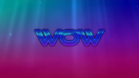 Vibrant WOW Text on Colorful Abstract Background