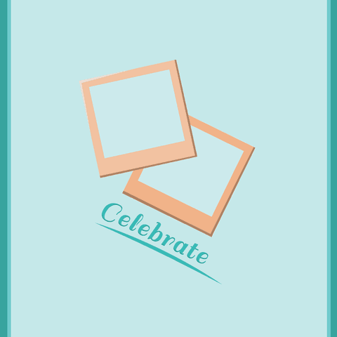 Celebrate with Photographs on Transparent Background