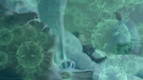 Digital Overlay of Virus Cells on Hospitalized Senior Patent