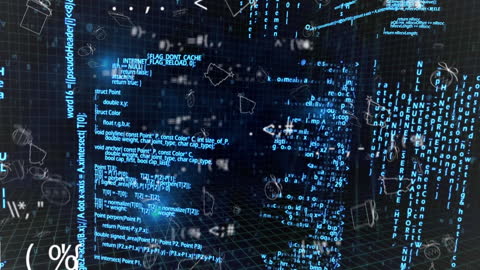 Digital Data Processing with Festive Holiday Icons