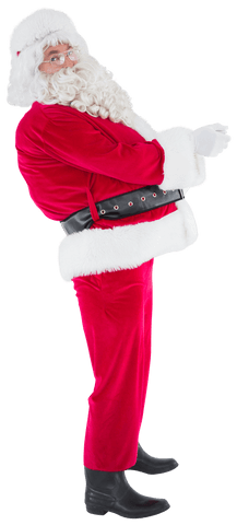 Festive Transparent Santa Claus Gesturing Happy Christmas - Download Free Stock Videos Pikwizard.com