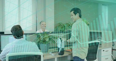 Team Collaboration Meeting on Virtual Reality Innovations in Modern Office