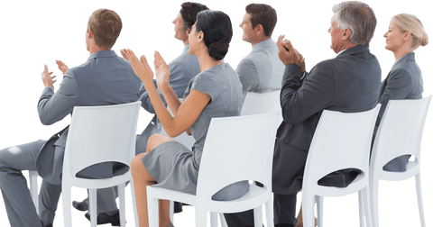 professional business audience applauding on transparent background - Download Free Stock Videos Pikwizard.com