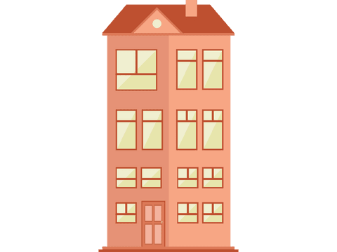 transparent modern multi-story house vector illustration - Download Free Stock Videos Pikwizard.com