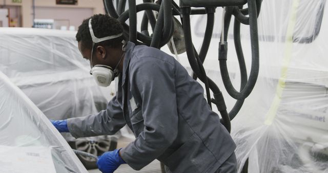 Auto Repair Technician Working on Vehicle in Auto Shop - Download Free Stock Images Pikwizard.com