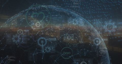 Global Data Connections and Digital Interface Concept - Download Free Stock Images Pikwizard.com