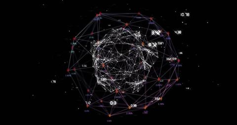 Digital Data Network Sphere with Connectivity Nodes - Download Free Stock Images Pikwizard.com