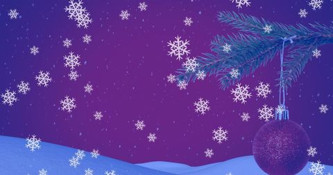 Christmas Wonder: Snowflakes and Festive Tree Bauble