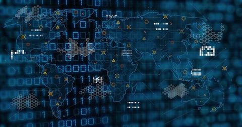 futuristic global network security & cyber threat detection - Download Free Stock Images Pikwizard.com