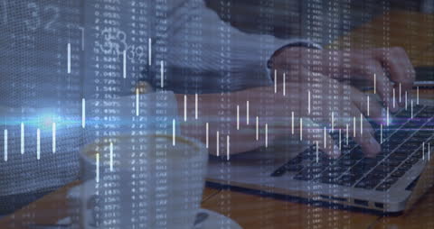 Digital Data Analysis with Laptop and Coffee Gesture