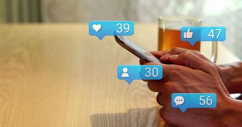 Engaging with Social Media Notifications Using Smartphone - Download Free Stock Images Pikwizard.com