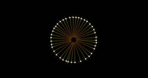 Burst of Fireworks Exploding in Night Sky