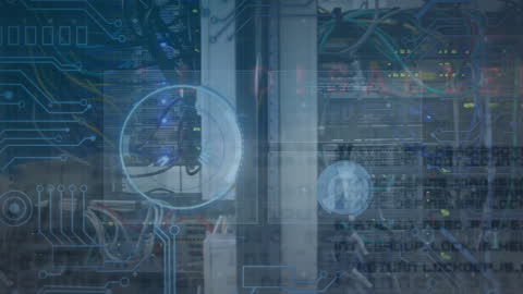 Digital Interface with Data Processing and Cityscape Integration