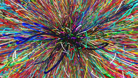 Vibrant Journey of Converging Colors in Dynamic Motion