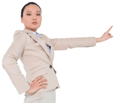 asian businesswoman pointing for virtual interface concept transparent background - Download Free Stock Videos Pikwizard.com
