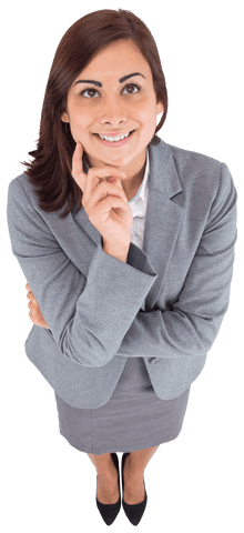 Smiling Caucasian Businesswoman in Formal Suit Transparent Background