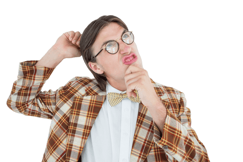 Geeky Man in Plaid Suit Transparent Background - Download Free Stock Videos Pikwizard.com