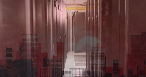 Futuristic Blend of Cityscape and Server Technology - Download Free Stock Images Pikwizard.com