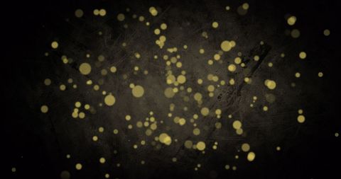 Abstract Golden Dots on Black Background for Celebrations