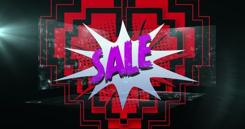 Dynamic Sale Promotion with Abstract Digital Design - Download Free Stock Images Pikwizard.com