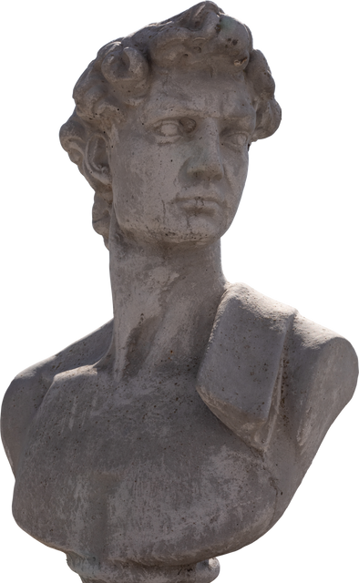 Transparent Weathered Grey Stone Bust of Ancient Man for Art and Sculpture Projects - Download Free Stock Videos Pikwizard.com