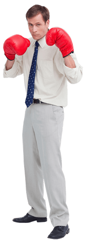 businessman with boxing gloves transparent ready for challenge - Download Free Stock Videos Pikwizard.com