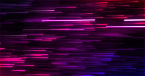 Colorful neon light trails on dark background