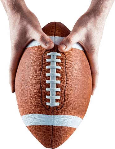 transparent hands holding american football close-up - Download Free Stock Videos Pikwizard.com