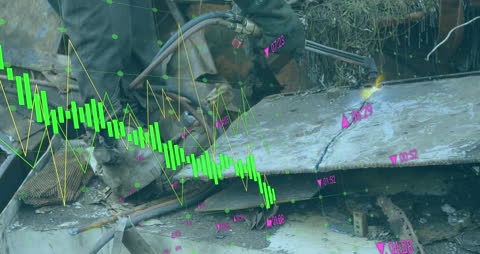Data Automation Over Scrap Metal Recycling Concept