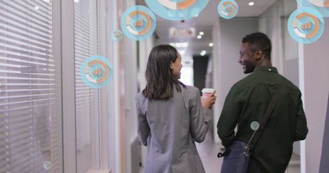 Business Colleagues Collaborating in Inclusive Office Environment