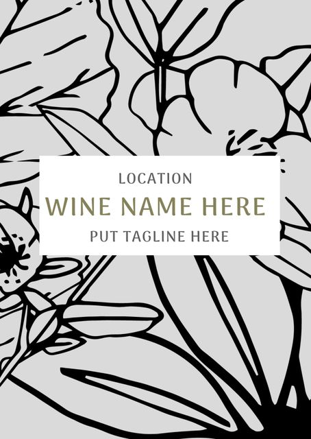 Floral Wine Label Design Emphasizing Elegance and Sophistication - Download Free Stock Templates Pikwizard.com