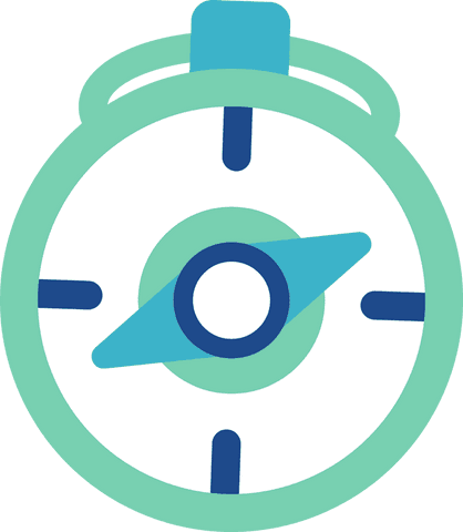 minimalist transparent compass icon with green rim and blue details - Download Free Stock Videos Pikwizard.com