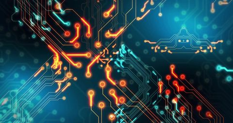 Futuristic Circuit Board with Glowing Pathways - Download Free Stock Images Pikwizard.com