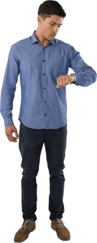 transparent full length businessman checking time - Download Free Stock Videos Pikwizard.com