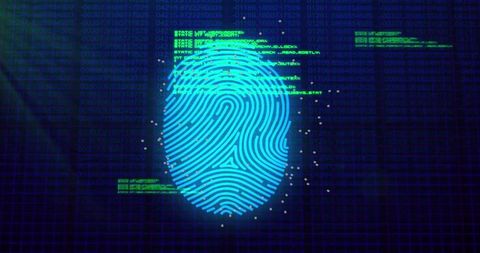 Biometric Fingerprint Overlay with Digital Data - Download Free Stock Images Pikwizard.com