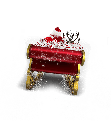 santa claus sleigh loaded with gifts transparent background - Download Free Stock Videos Pikwizard.com