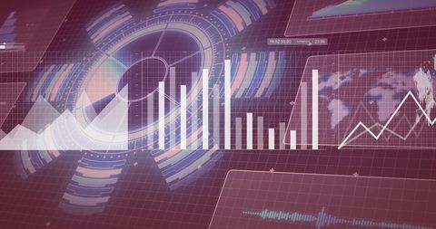 futuristic interface with data visualizations and charts - Download Free Stock Images Pikwizard.com