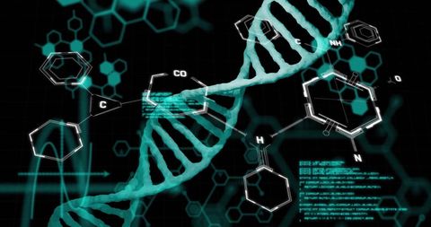 DNA Strand with Molecular Structures for Genetic Research - Download Free Stock Images Pikwizard.com