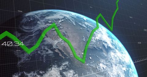 global statistics and data processing visualization - Download Free Stock Images Pikwizard.com