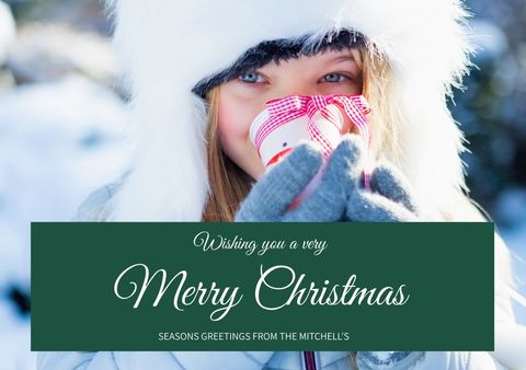 Cozy Winter Portrait with Christmas Greeting - Download Free Stock Templates Pikwizard.com