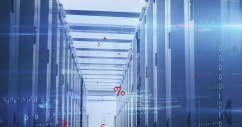 Data Processing in Futuristic Server Room - Download Free Stock Images Pikwizard.com