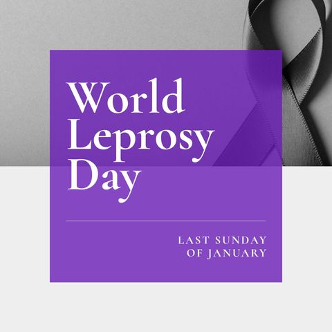 World Leprosy Day Awareness Ribbon Celebration Message - Download Free Stock Templates Pikwizard.com