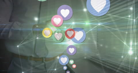 Businessman Engaging with Social Media Concepts Visually