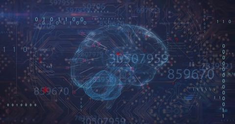 Digital Brain with Circuit Overlay Represents AI Data Processing - Download Free Stock Images Pikwizard.com