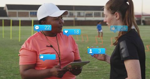 Fitness Coach Influencing Athlete with Social Media Integration